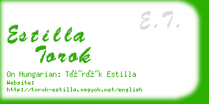 estilla torok business card